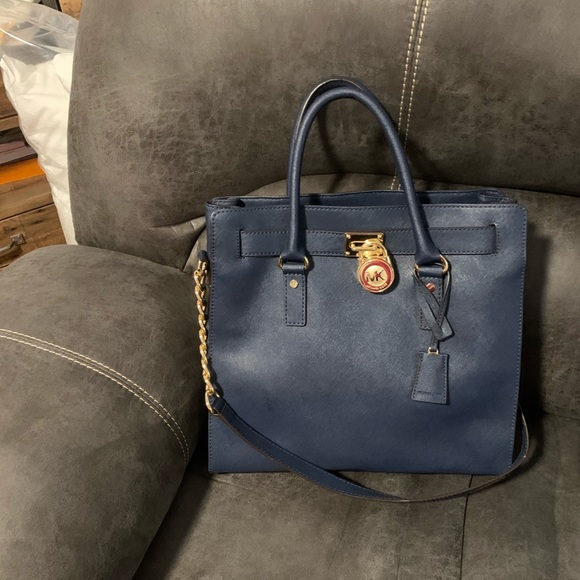 Michael Kors Handbags - Navy blue Michael Kors bag